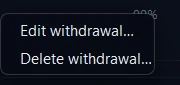 Delete asks first — click No to keep the $1,800 payout.